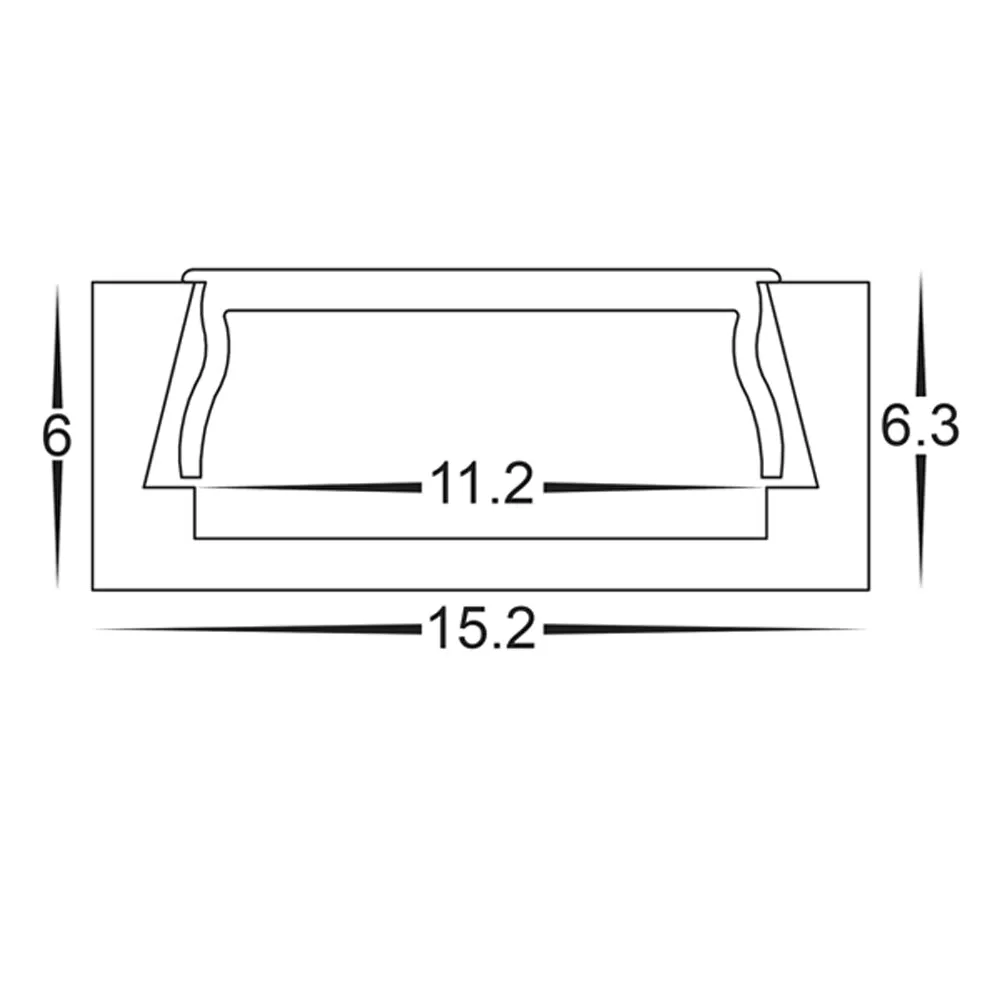 15mm x 6mm Silver Small Square Aluminium LED Profile Havit Lighting - HV9693-1506