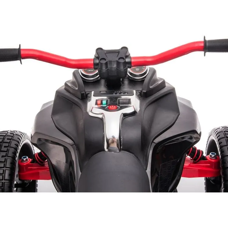 24V Freddo Spider 3-Wheel Motorcycle 2-Seater Ride On - Black