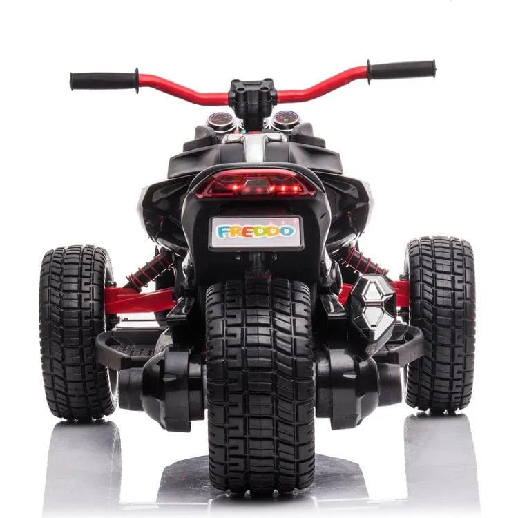 24V Freddo Spider 3-Wheel Motorcycle 2-Seater Ride On - Black