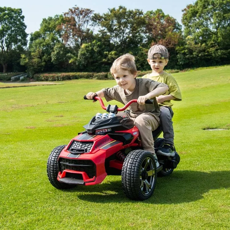 24V Freddo Spider 3-Wheel Motorcycle 2-Seater Ride On - Red