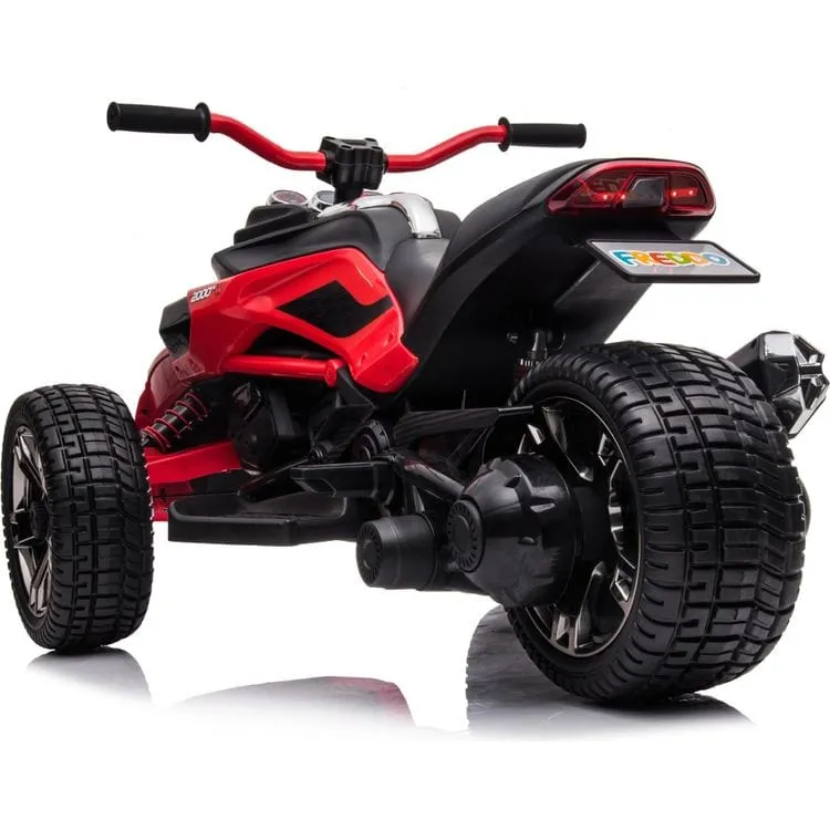 24V Freddo Spider 3-Wheel Motorcycle 2-Seater Ride On - Red