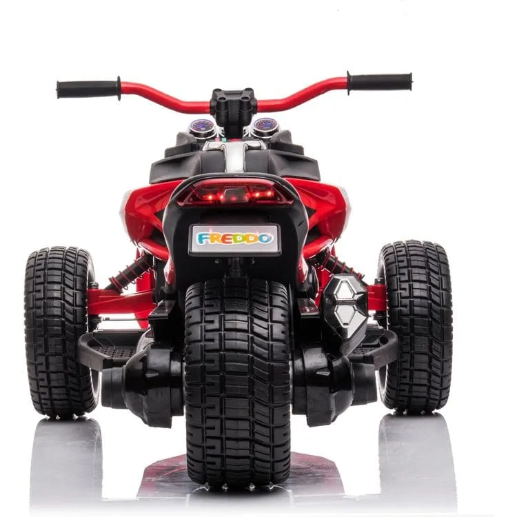 24V Freddo Spider 3-Wheel Motorcycle 2-Seater Ride On - Red