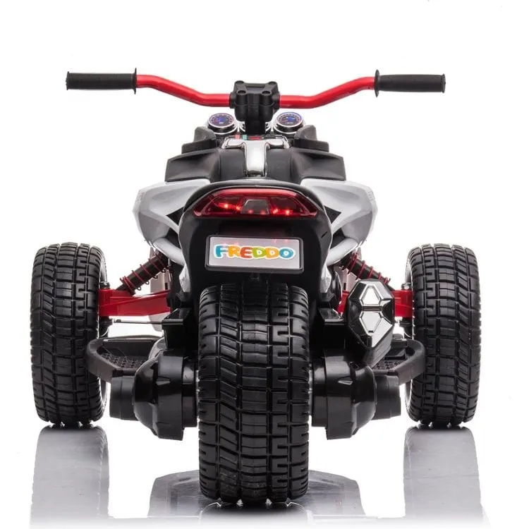 24V Freddo Spider 3-Wheel Motorcycle 2-Seater Ride On - White