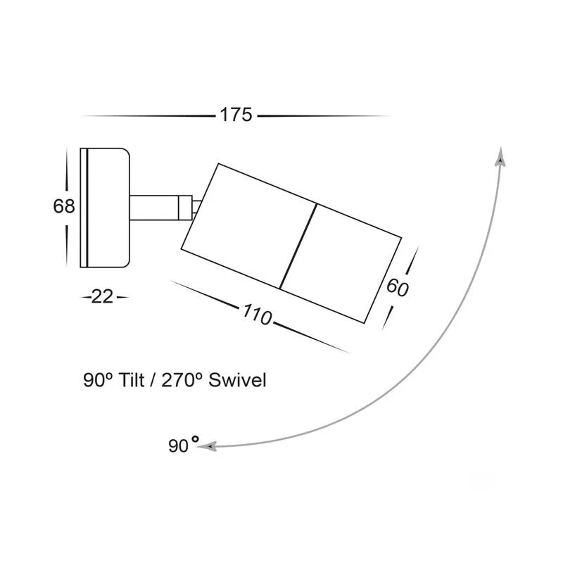 316 Stainless Steel Adjustable LED Wall Light Havit Lighting - HV1205T-HV1207T