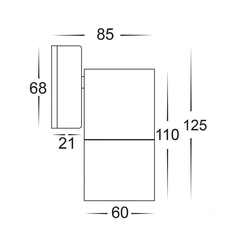 316 Stainless Steel Fixed Down LED Wall Light TRI Colour Havit Lighting - HV1105T-HV1107T