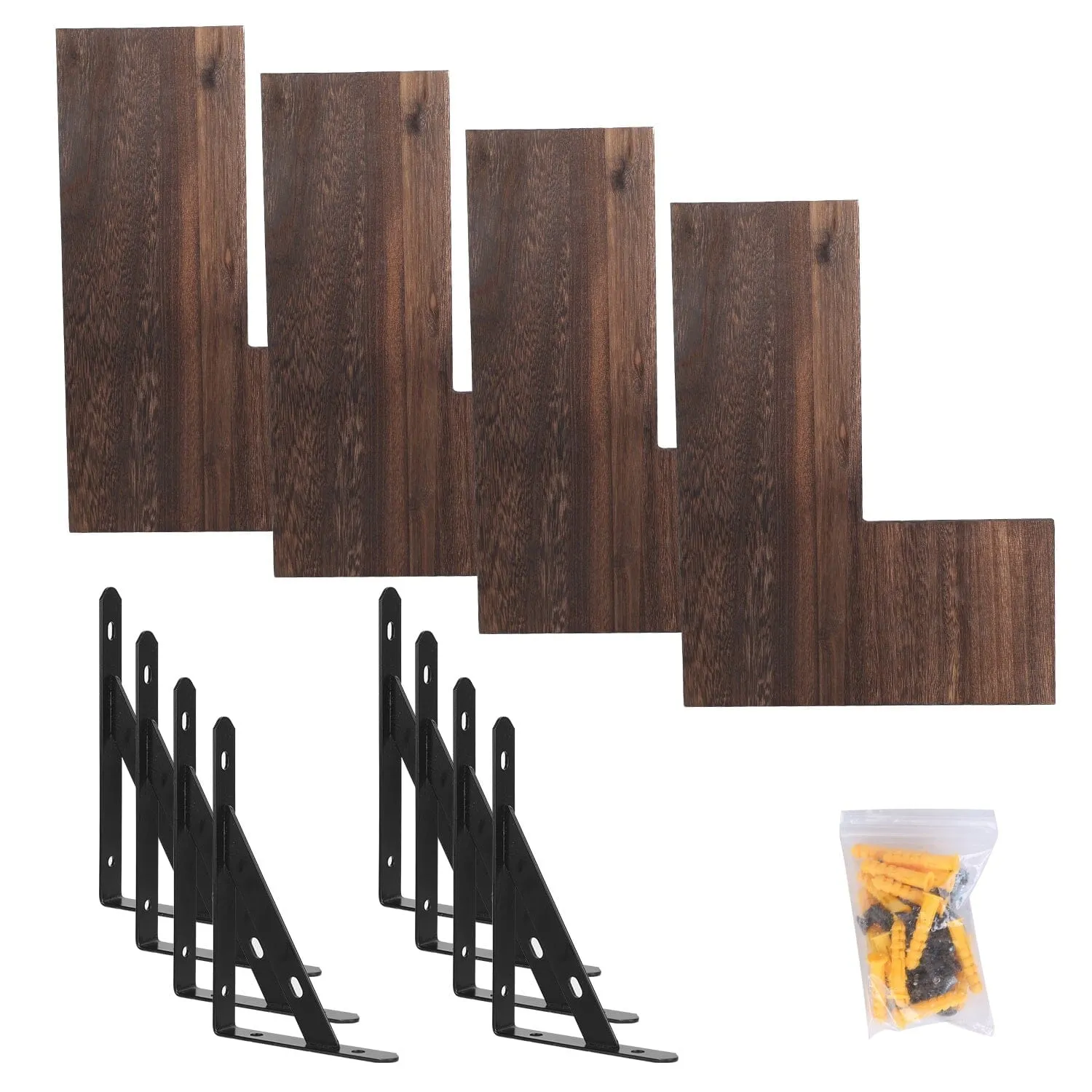 4-Pack: Corner Floating Shelf Wall Mount Display Storage