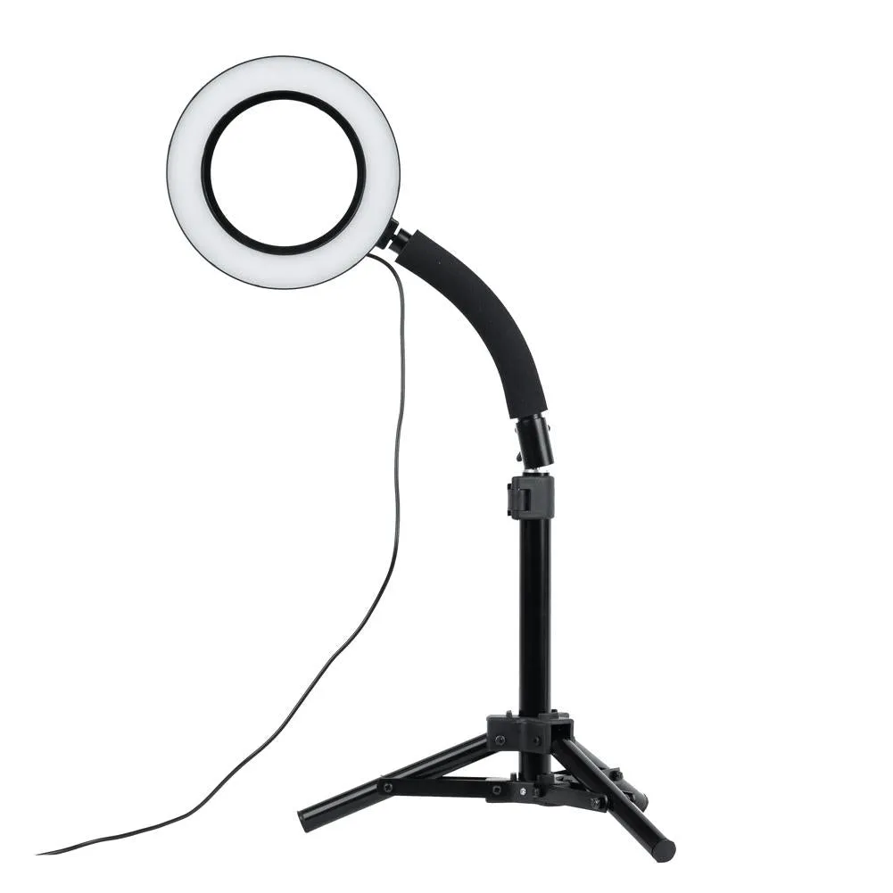 6.2"/16cm Portable Desktop Ring Light Kit with Goose Neck - 'Juliet'