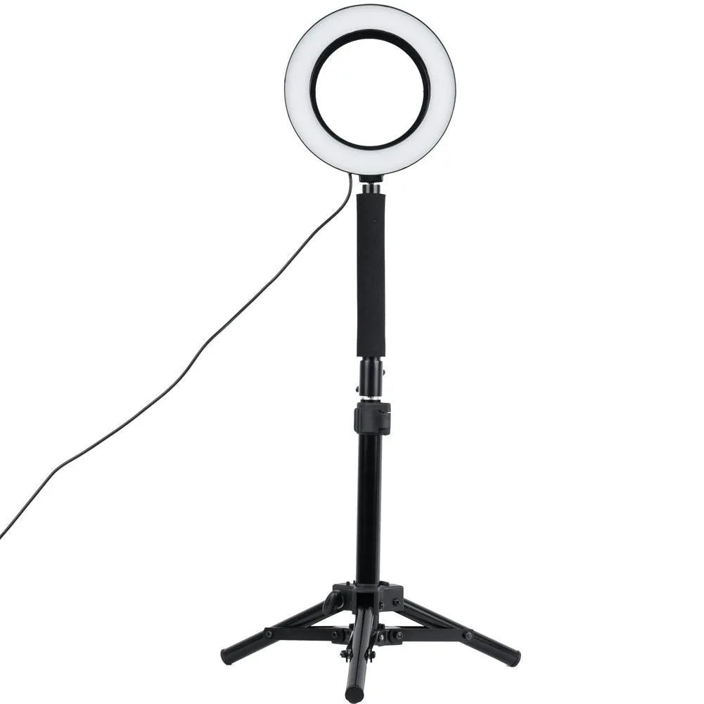 6.2"/16cm Portable Desktop Ring Light Kit with Goose Neck - 'Juliet'