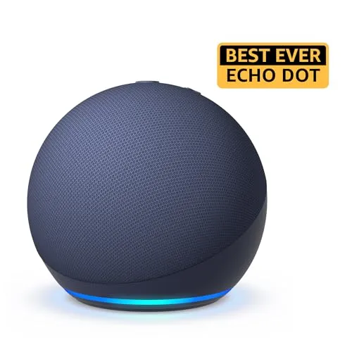 All-New Echo Dot (5th Gen, 2023 release) | Smart speaker with Bigger sound, Motion Detection, Temperature Sensor, Alexa and Bluetooth| Blue