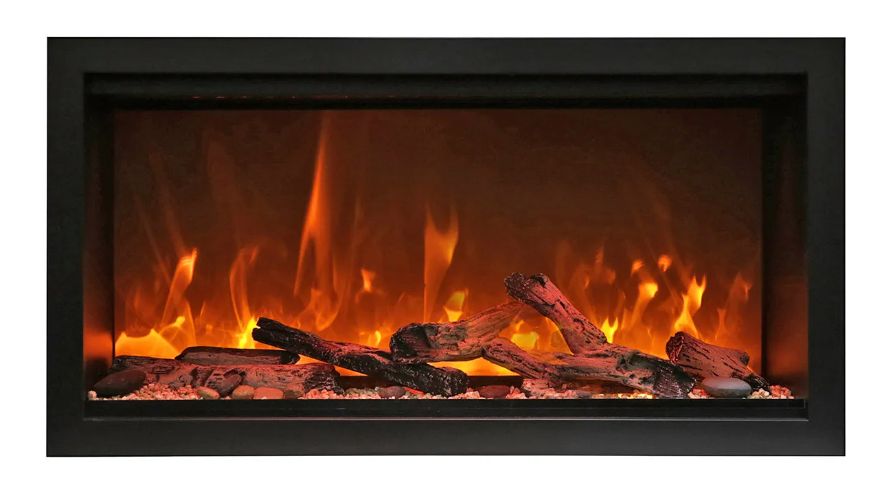 Amantii 100” Extra Tall Symmetry Steel Surround Electric Fireplace