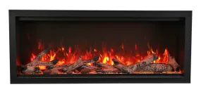 Amantii 100” Extra Tall Symmetry Steel Surround Electric Fireplace