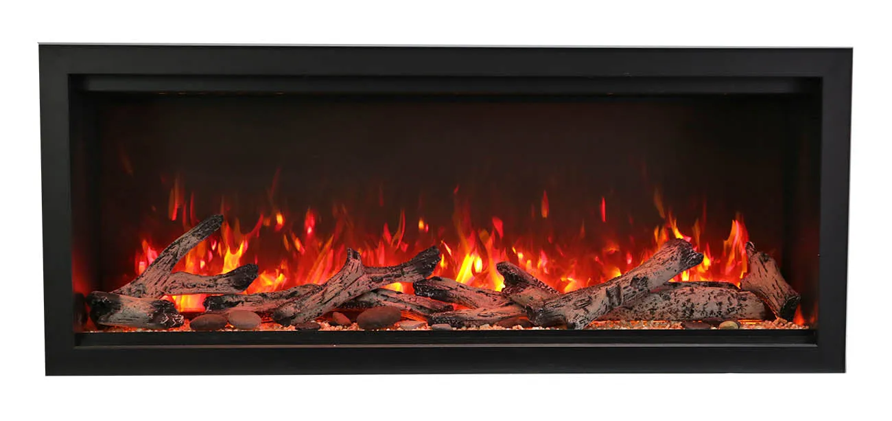 Amantii 100” Extra Tall Symmetry Steel Surround Electric Fireplace