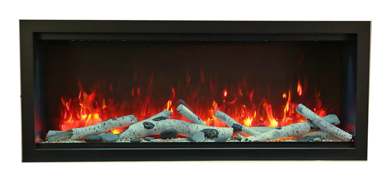 Amantii 100” Extra Tall Symmetry Steel Surround Electric Fireplace