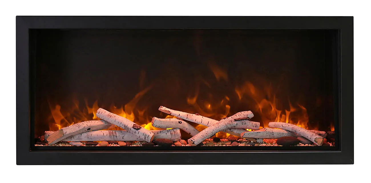 Amantii 100” Extra Tall Symmetry Steel Surround Electric Fireplace