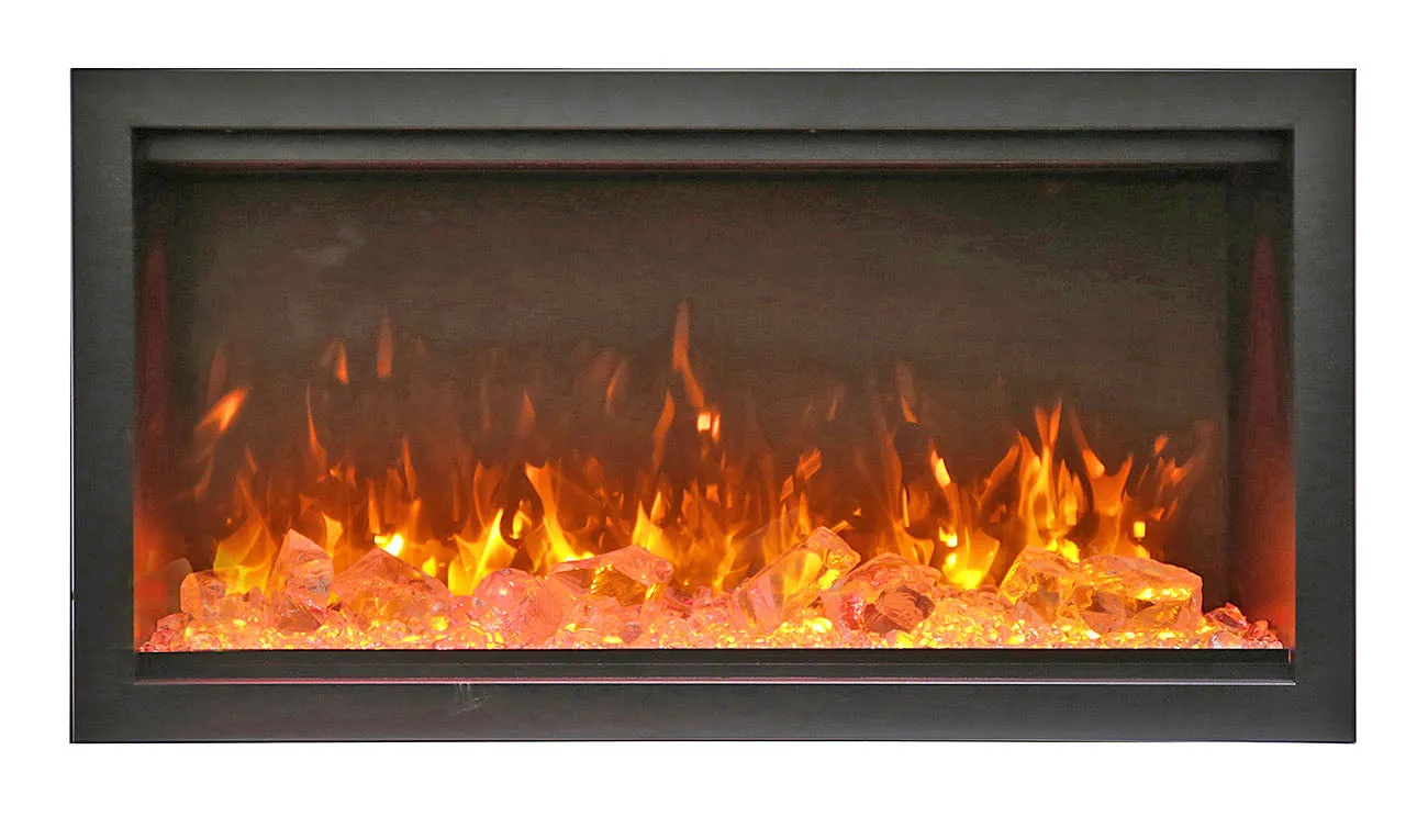 Amantii 100” Extra Tall Symmetry Steel Surround Electric Fireplace