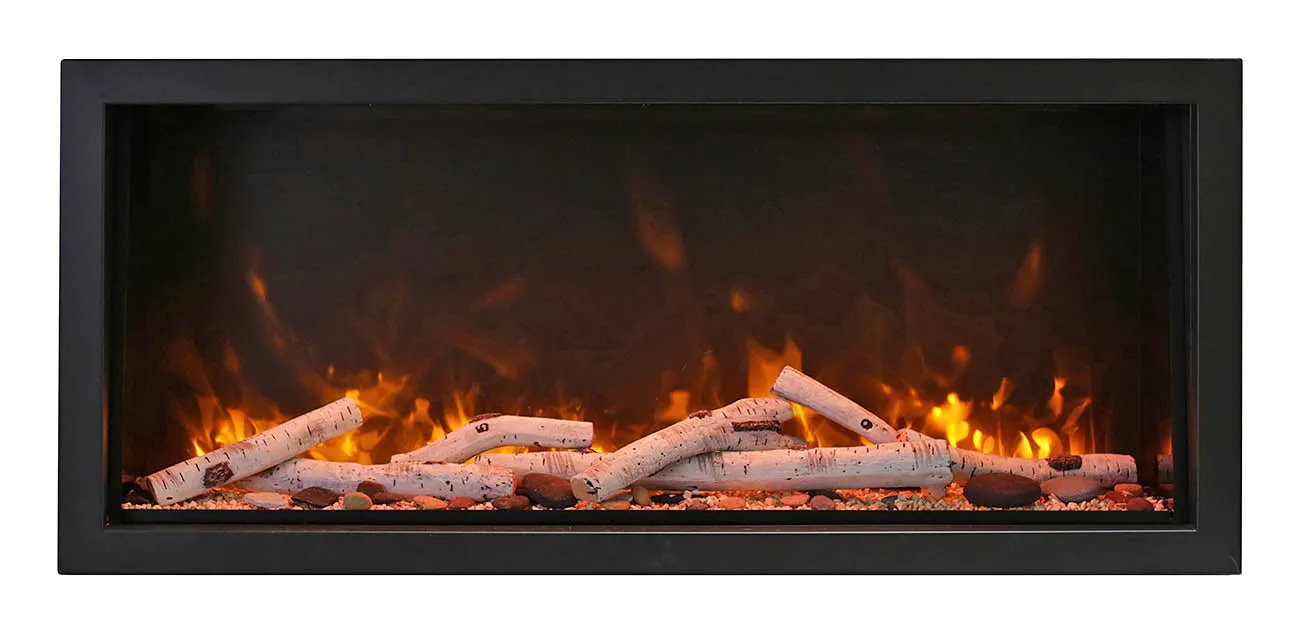 Amantii 100” Extra Tall Symmetry Steel Surround Electric Fireplace