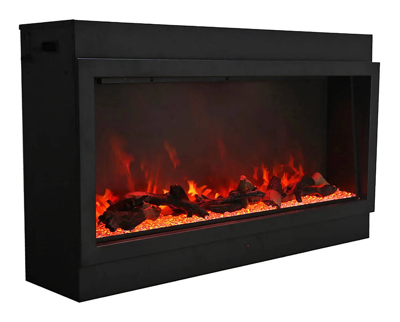 Amantii Deep XT 40” Built In Electric Fireplace W/Black Steel Surround