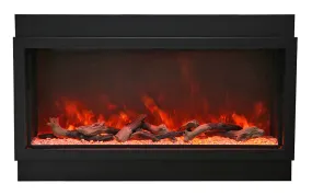 Amantii Deep XT 40” Built In Electric Fireplace W/Black Steel Surround