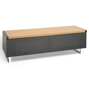 AVF Panorama 1.2M TV Stand with Reversible Top - Light Oak & Grey Oak | PM120LOGO