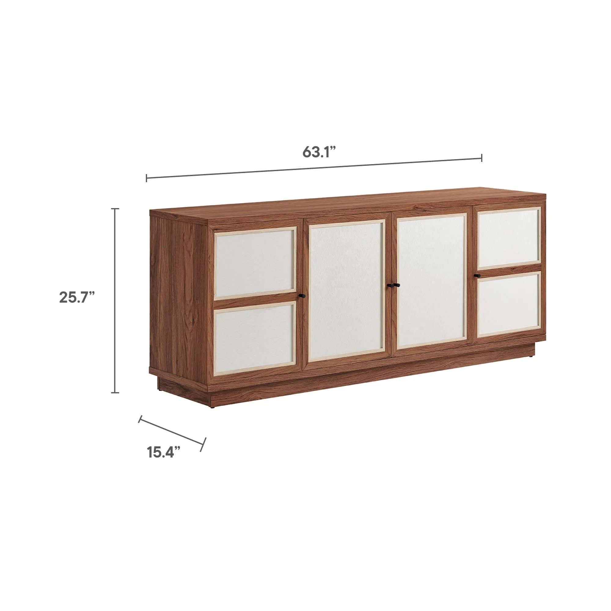 Capri 63" Wood Grain TV Console by Modway