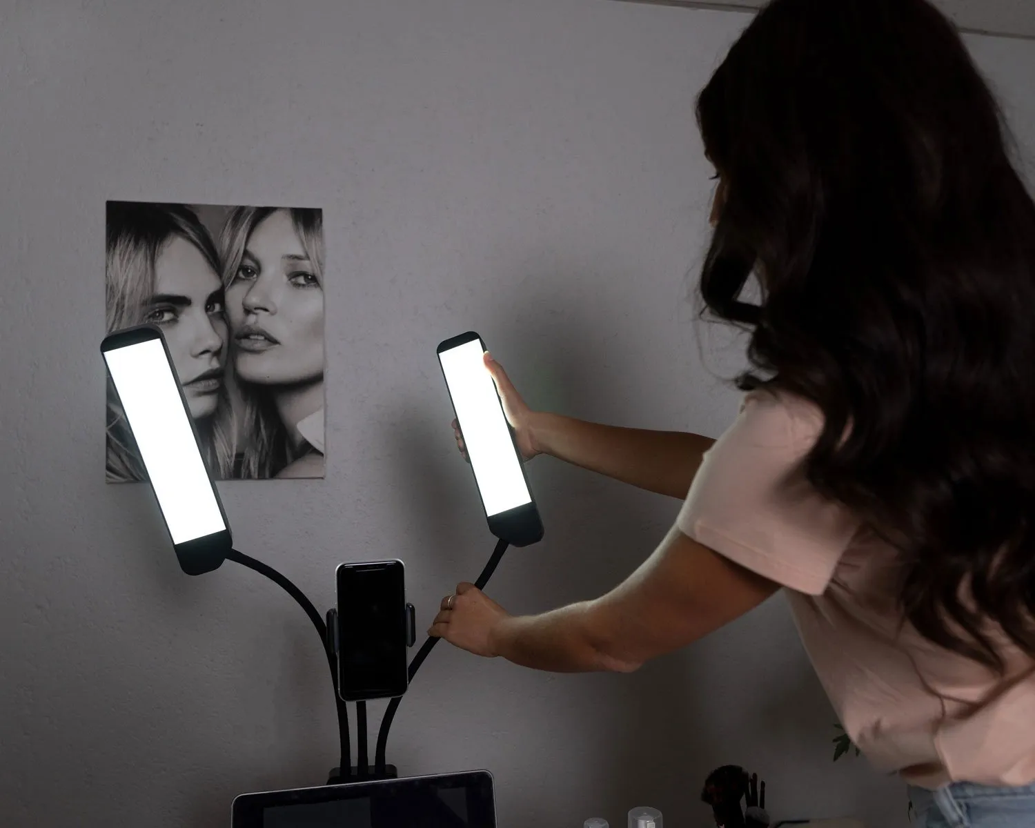 Dual LED Beauty Fill Light With Phone Bracket - 'Eden'