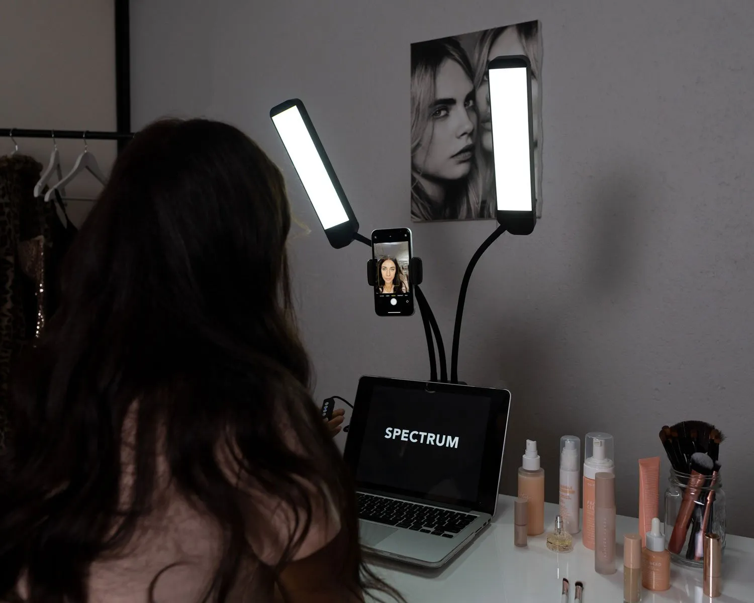 Dual LED Beauty Fill Light With Phone Bracket - 'Eden'