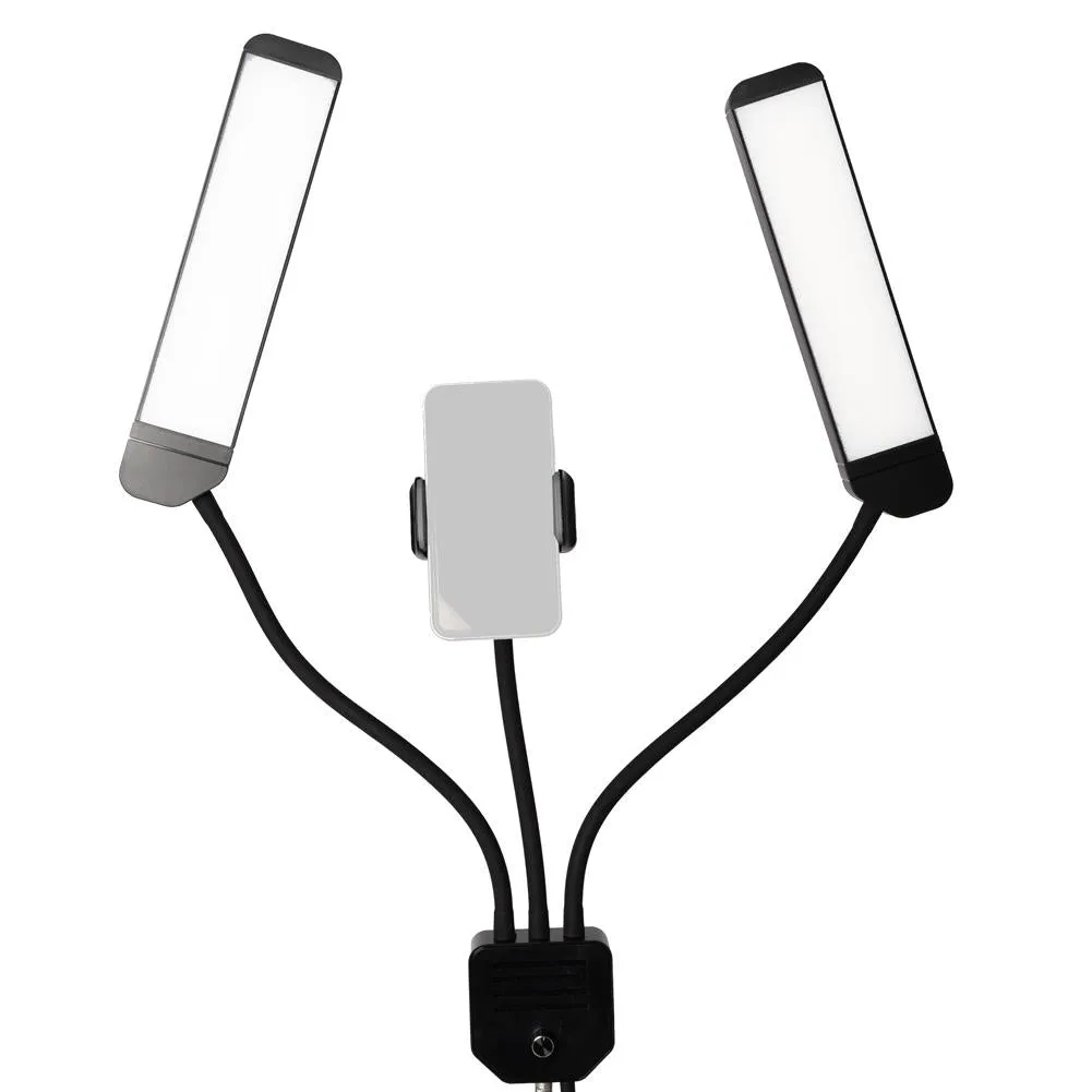 Dual LED Beauty Fill Light With Phone Bracket - 'Eden'