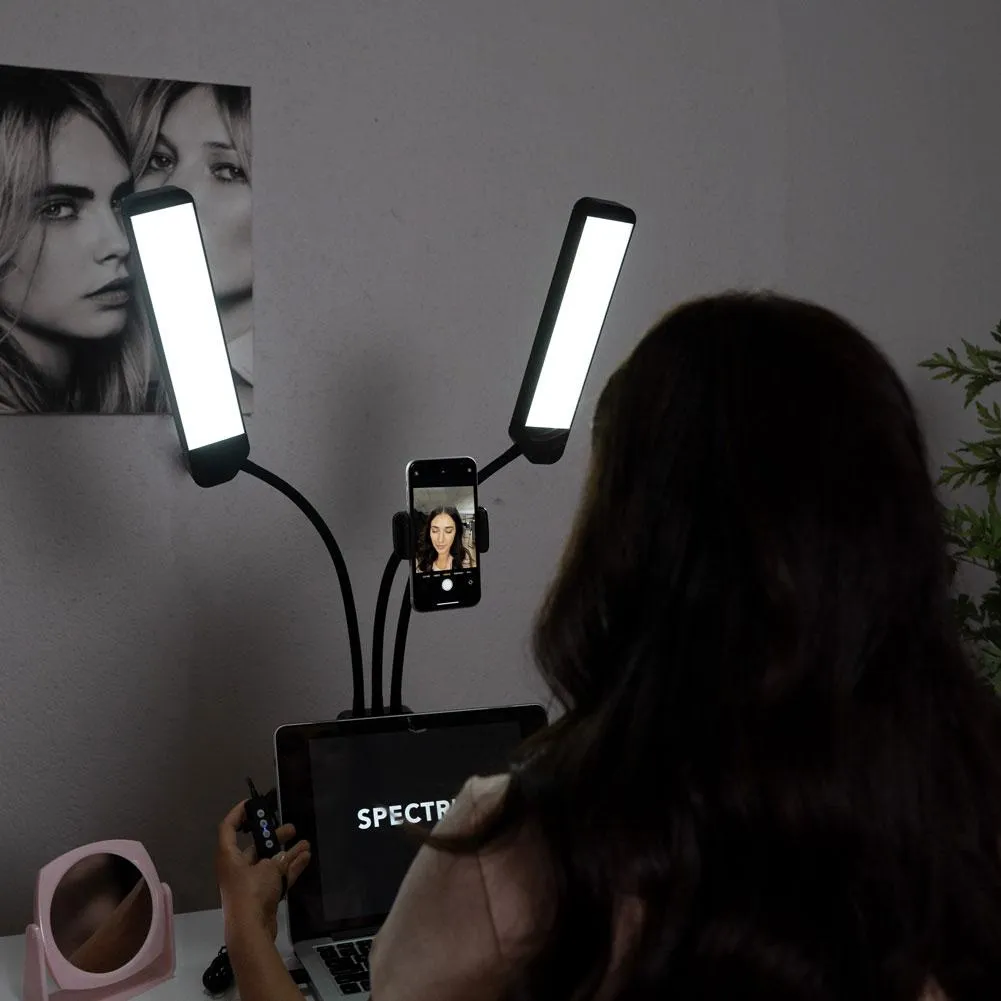 Dual LED Beauty Fill Light With Phone Bracket - 'Eden'