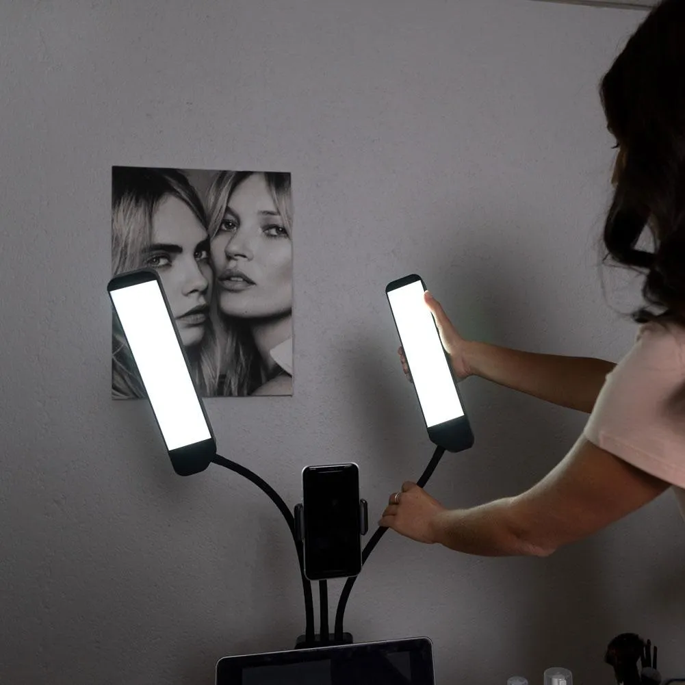 Dual LED Beauty Fill Light With Phone Bracket - 'Eden'