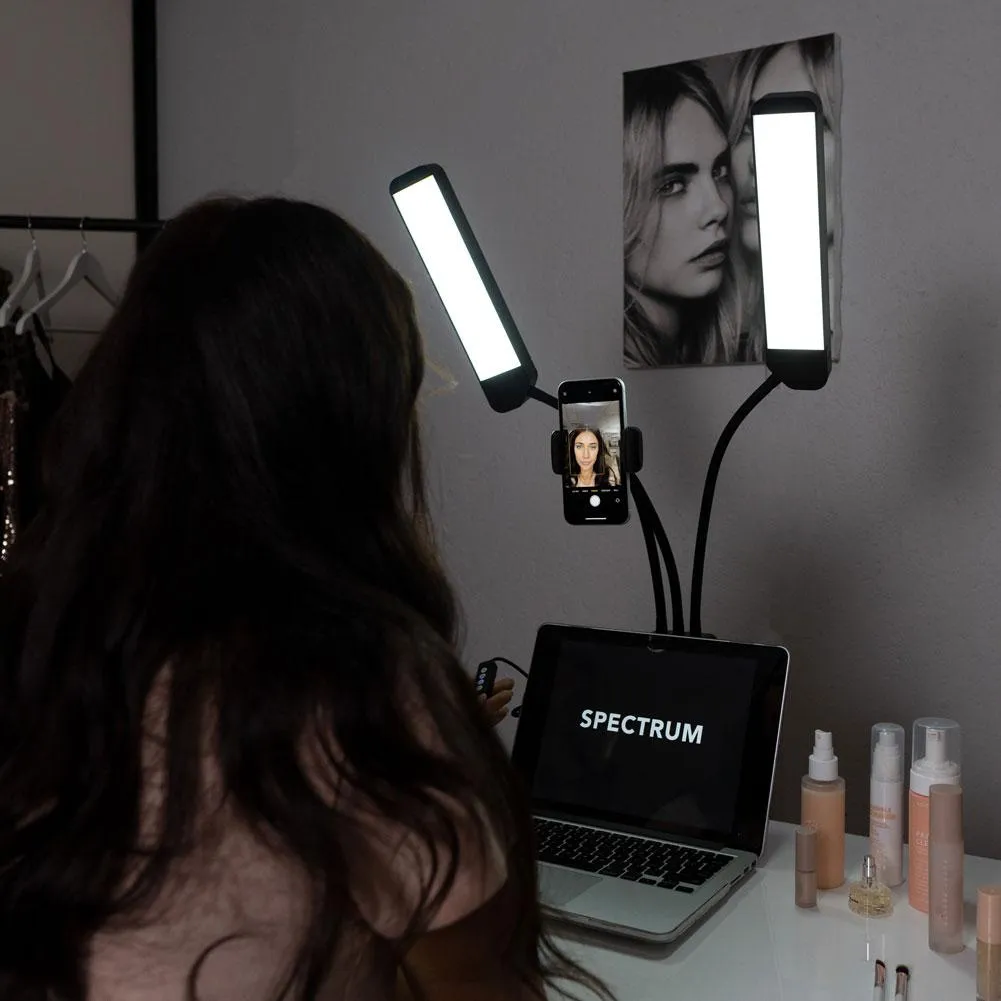 Dual LED Beauty Fill Light With Phone Bracket - 'Eden'