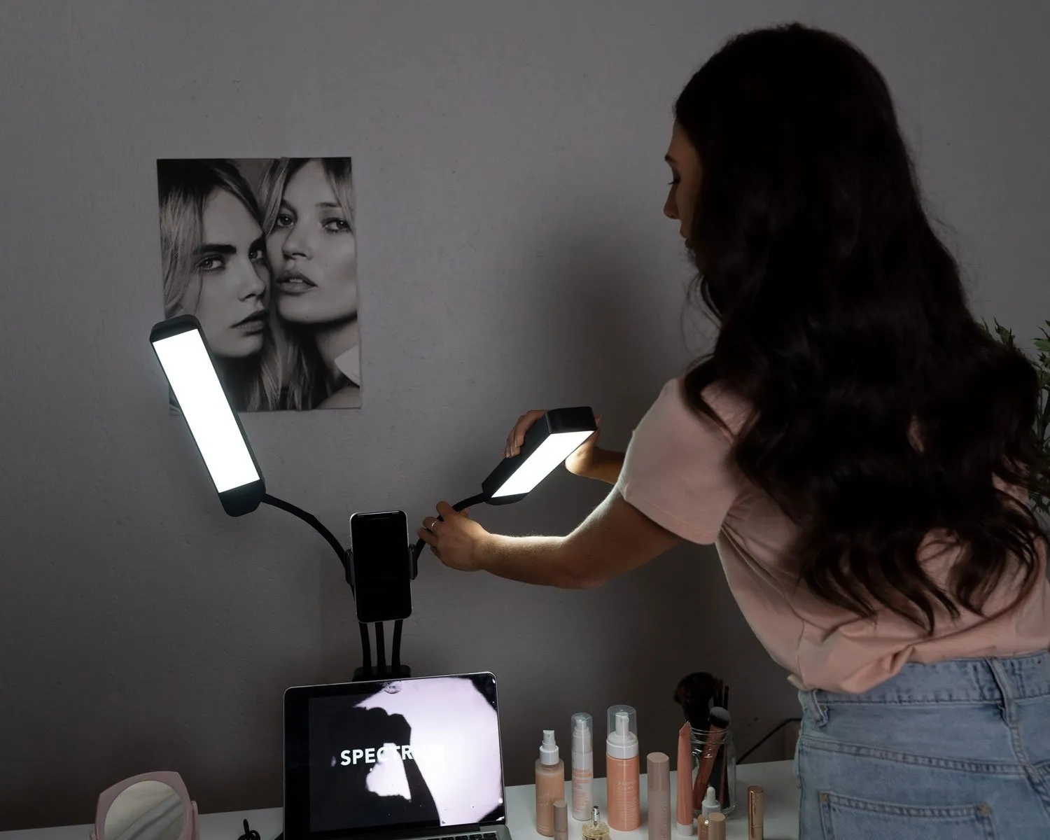 Dual LED Beauty Fill Light With Phone Bracket - 'Eden'