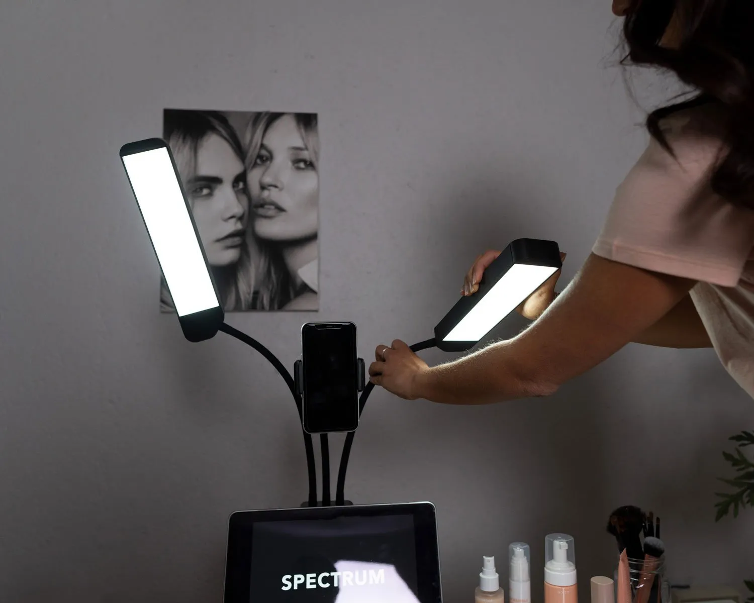 Dual LED Beauty Fill Light With Phone Bracket - 'Eden'