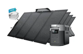 EcoFlow DELTA Max 1600 Solar Generator   4 (Four) 220W Portable Solar Panels