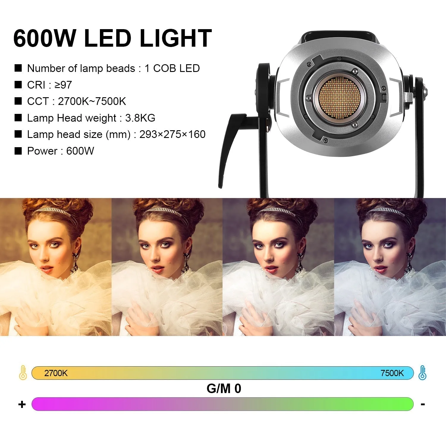 GVM SD600D-II  600W Bi-Color LED Video Light 3 kits