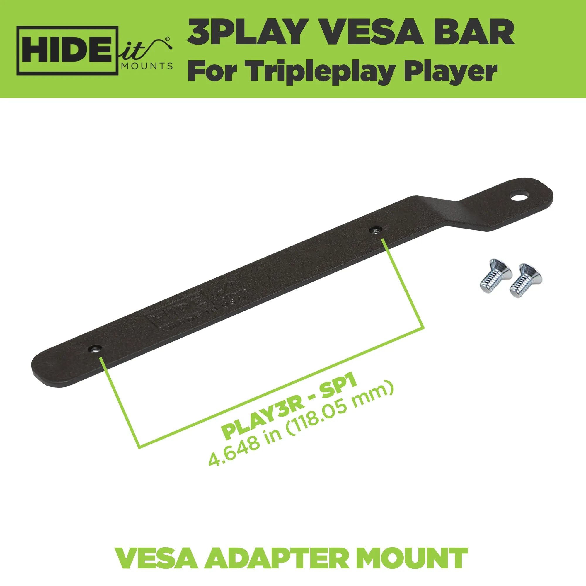 HIDEit 3Play | Adapter Bar for Tripleplay Media Players