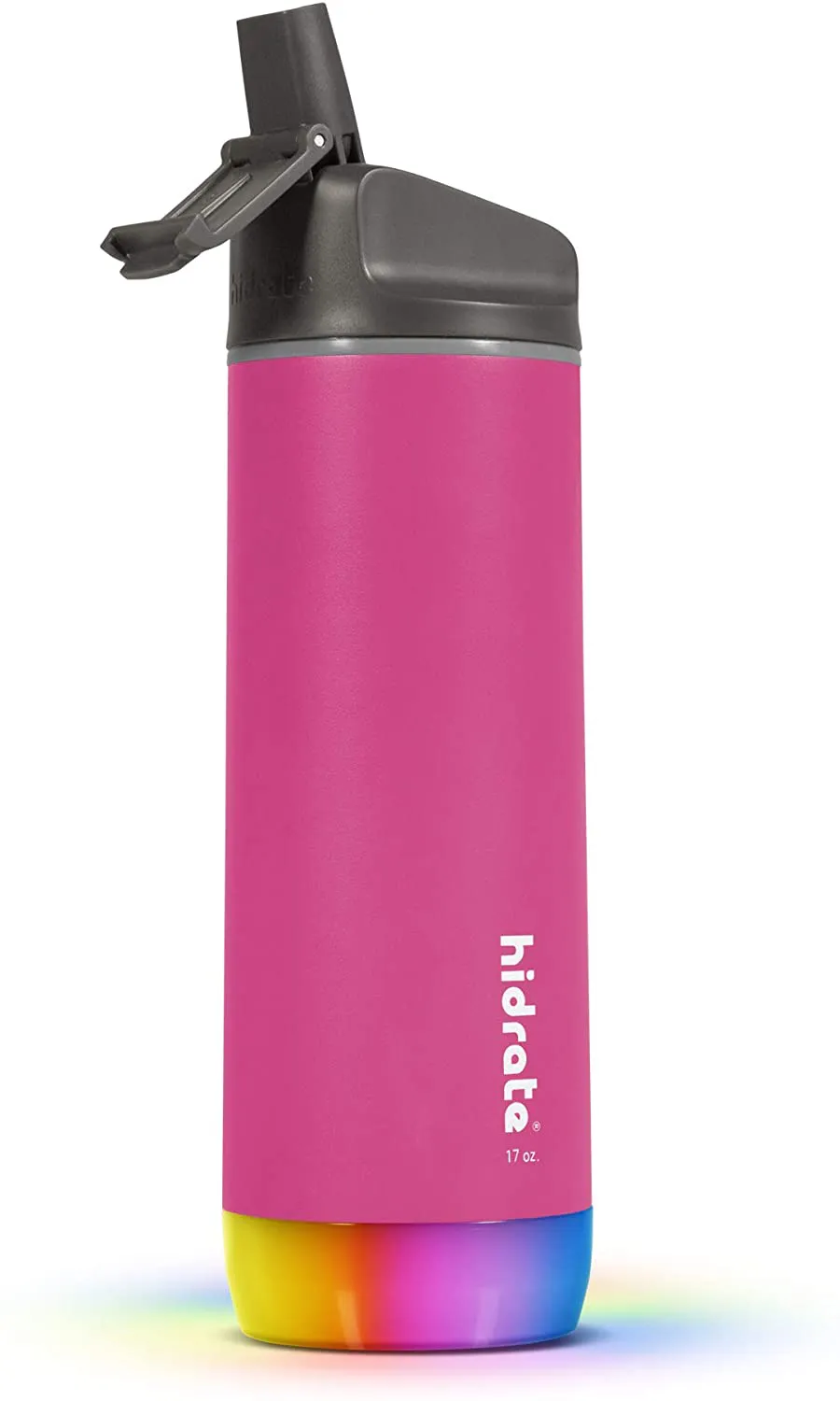 Hidrate Spark Steel Smart Water Bottle, Tracks Water Intake & Glows to Remind You to Stay Hydrated - Straw Lid