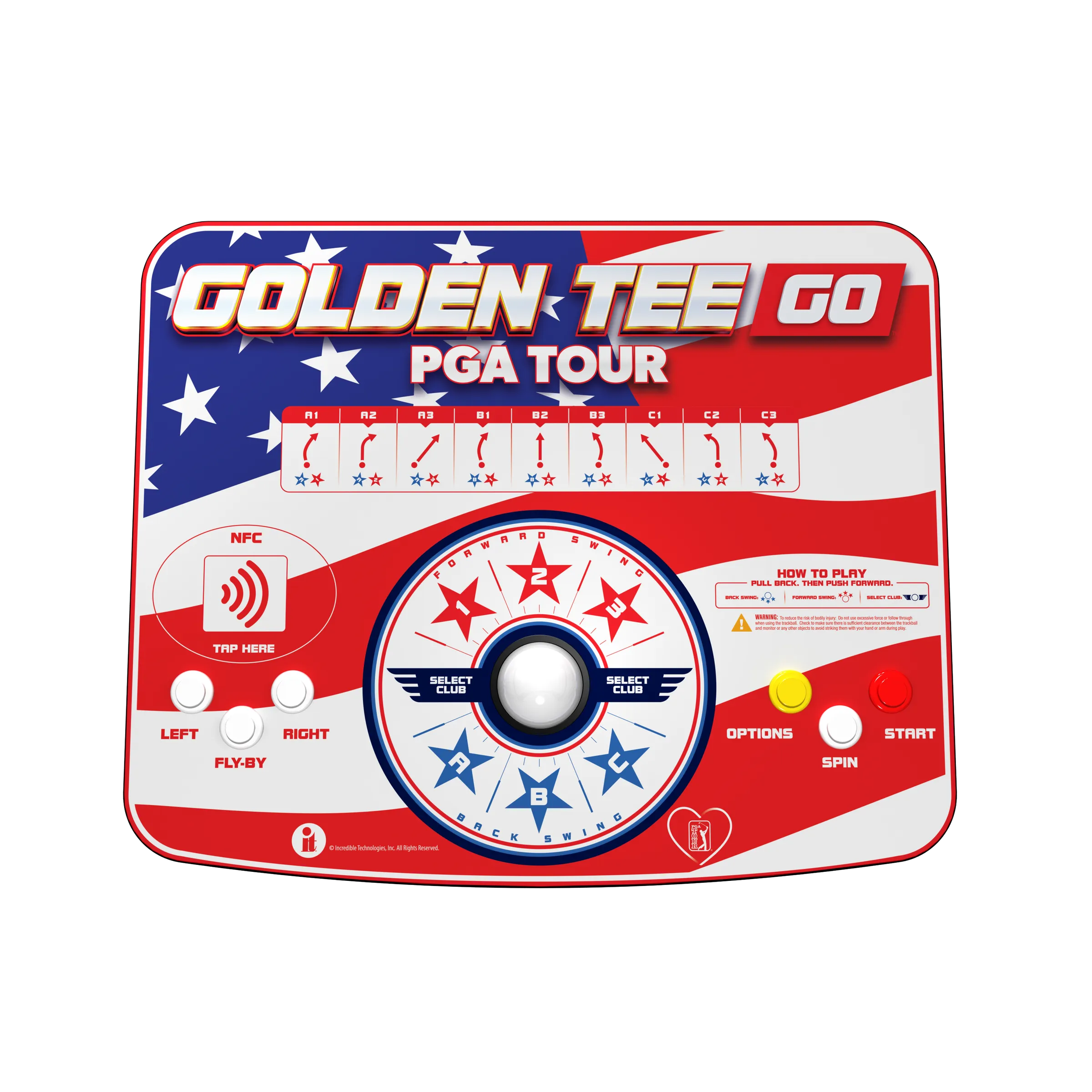 Incredible Technologies Golden Tee GO PGA TOUR: Stars and Stripes Limited Edition