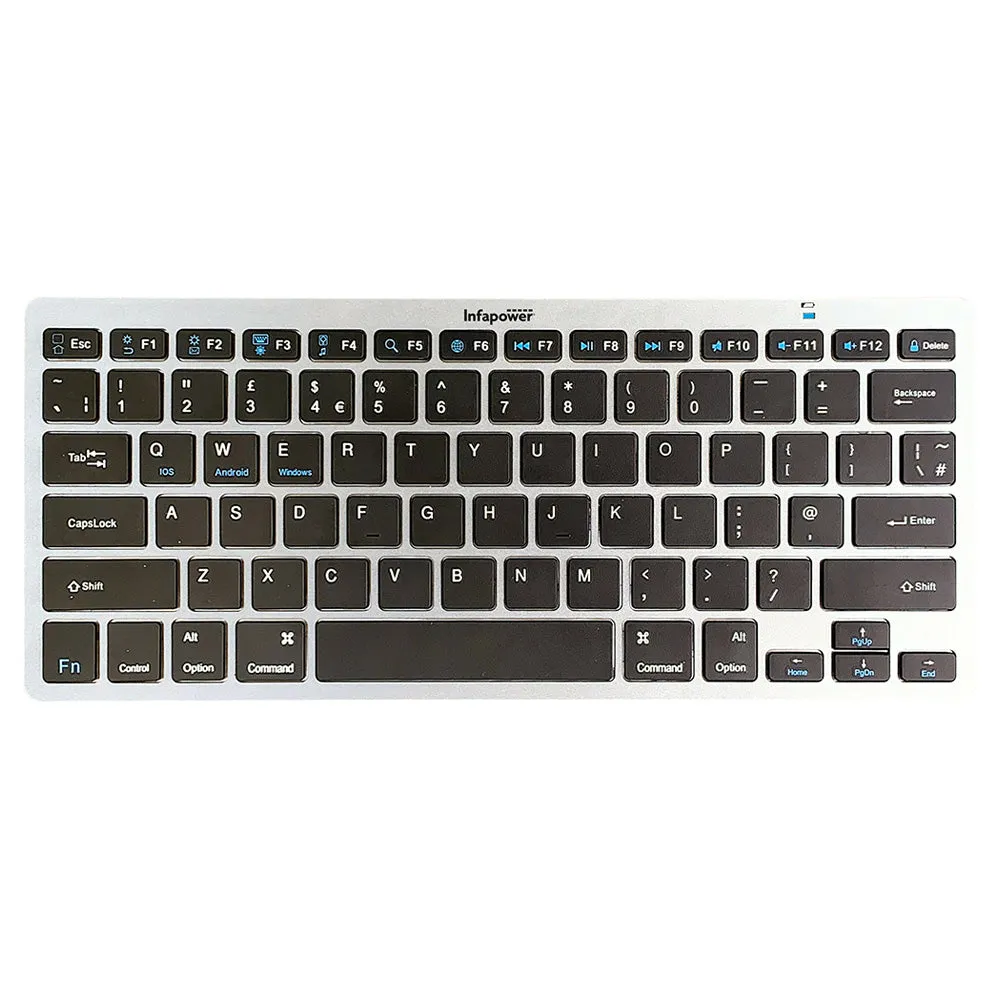 Infapower X207 Wireless Bluetooth Keyboard - Silver | 212705