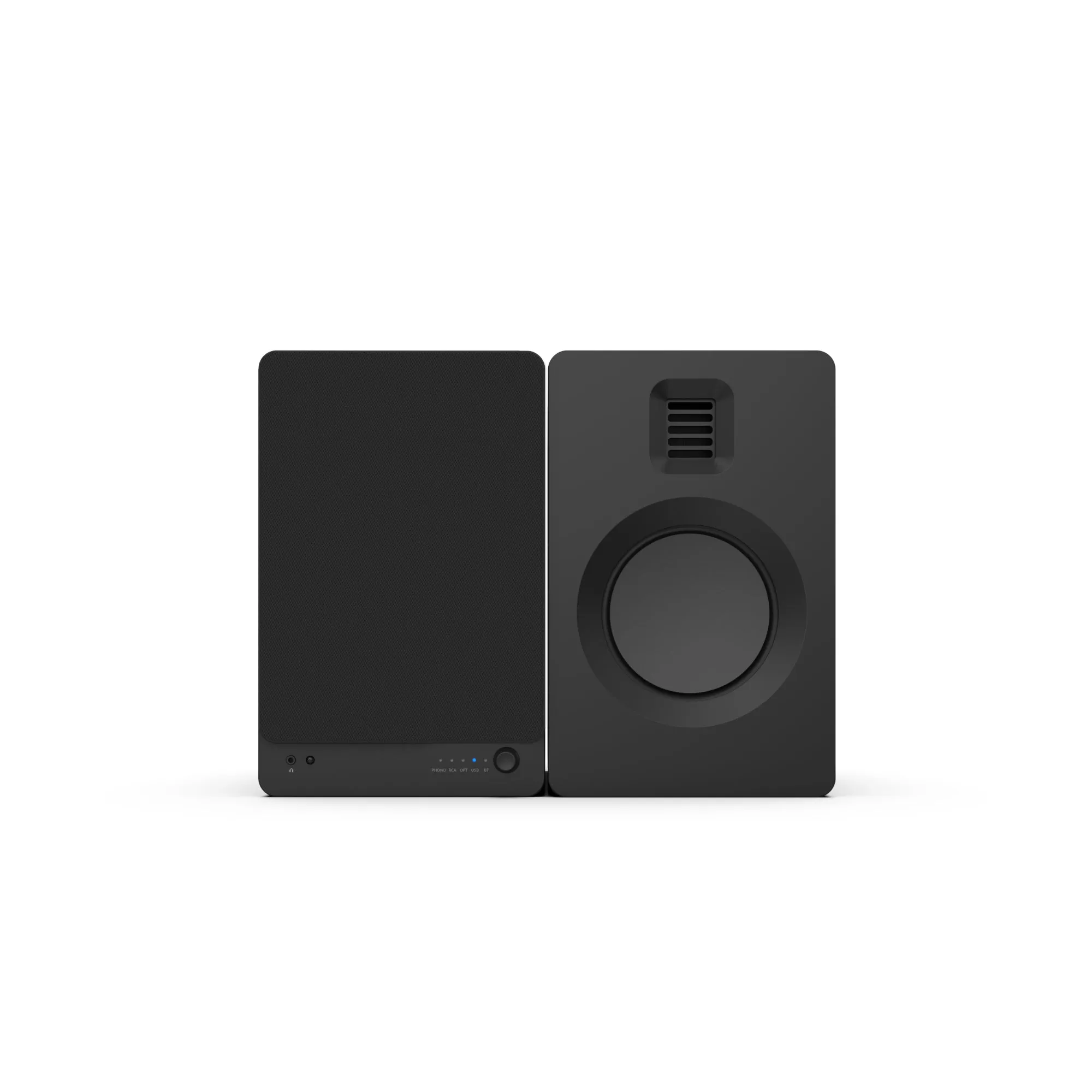 Kanto TUK 260W Powered Bookshelf Speakers with Headphone Out, USB Input, Dedicated Phono Pre-amp, Bluetooth - Pair, Matte Black