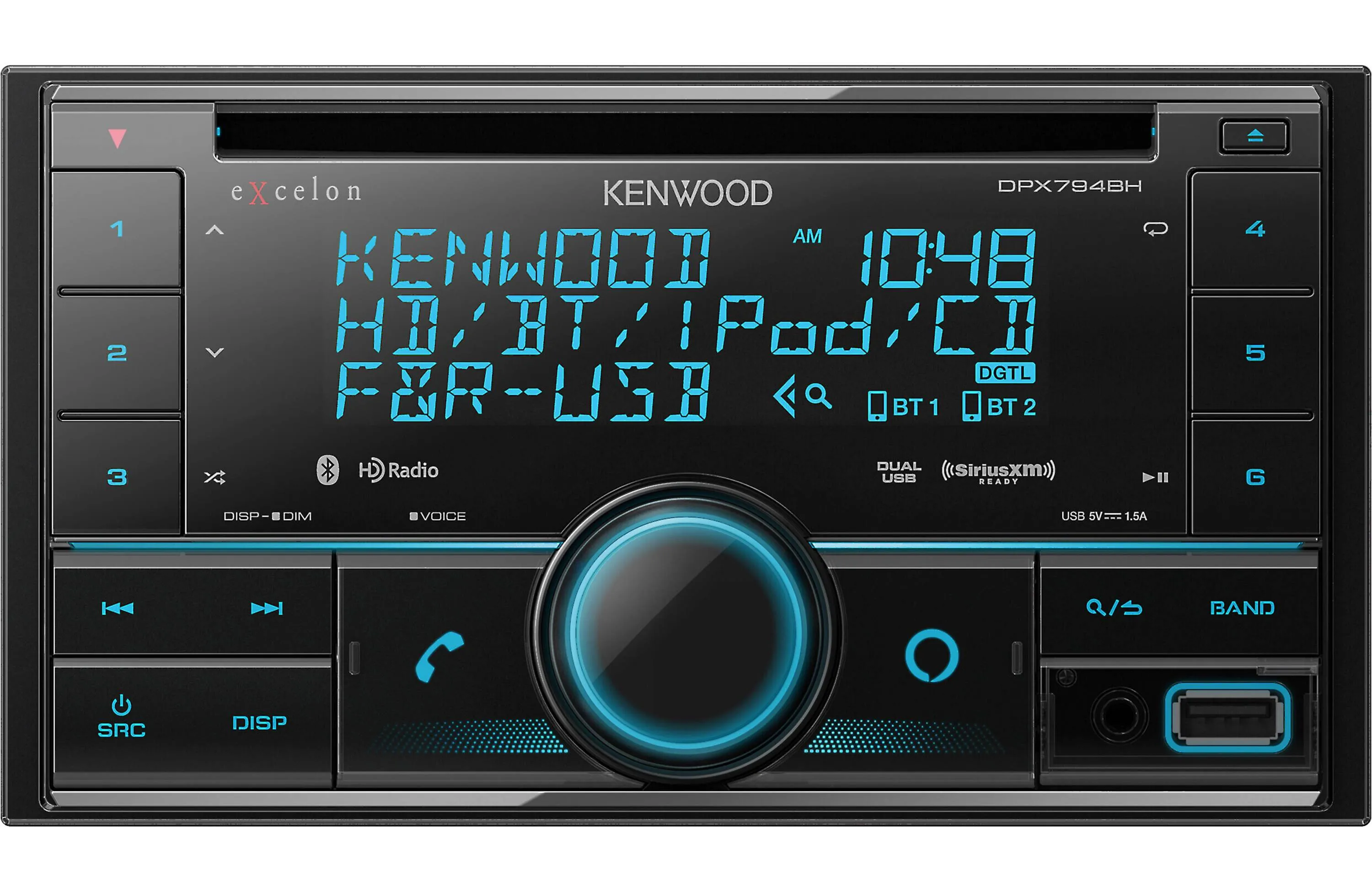 Kenwood Excelon DPX794BH Double Din Car Stereo CD Receiver