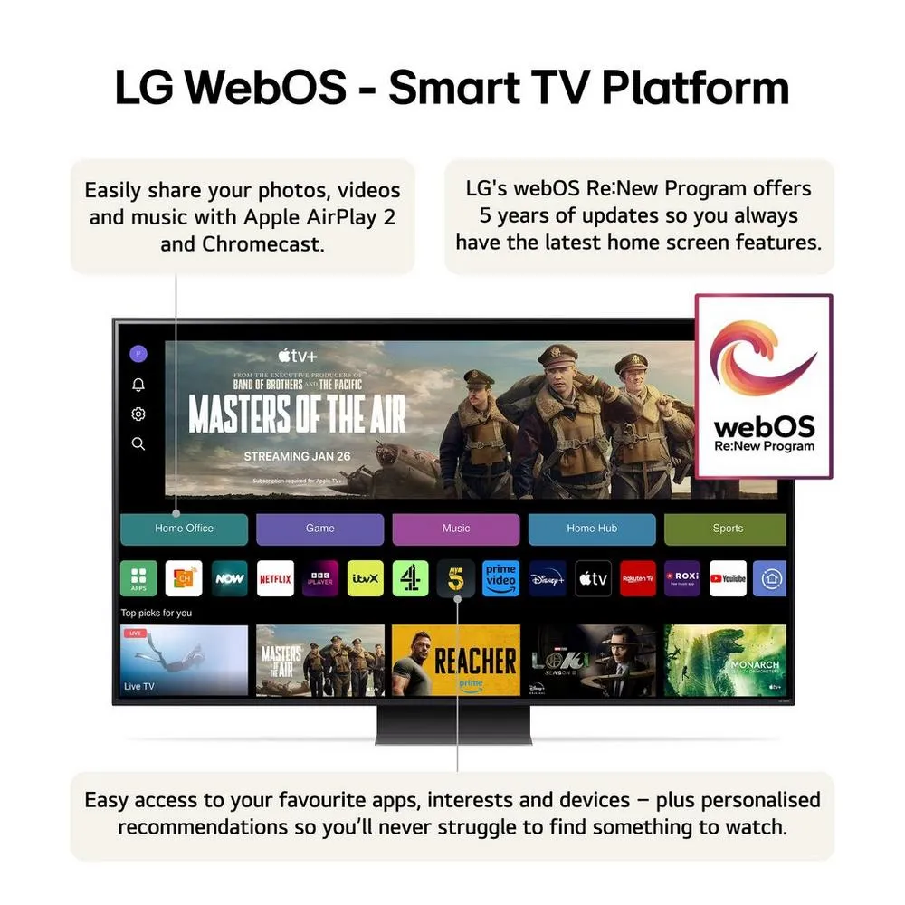 LG 75QNED87T6B QNED87 75 Inch QNED 4K HDR Smart TV 2024