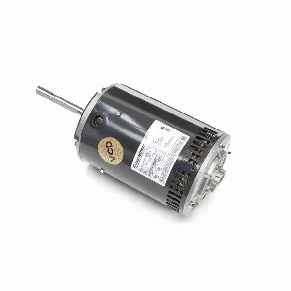 Marathon Condenser Fan Motor, 1140 RPM, 1-1/2 HP, 200-230/460 V, 56Y Frame, Open Air Over