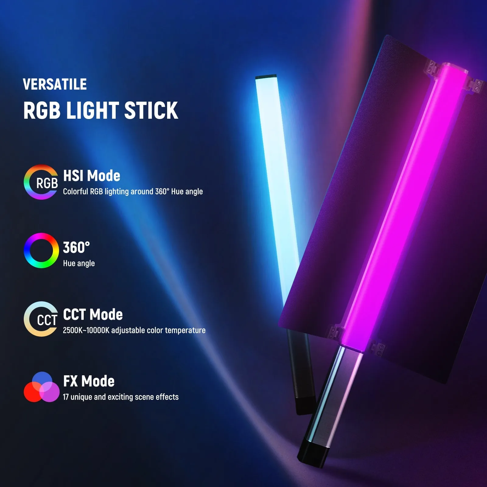 NEEWER CL124 RGB Handheld LED Light Stick Light Wand