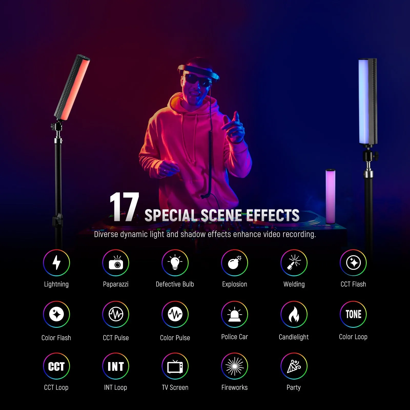 NEEWER TL20C 10W RGB Magnetic Handheld Light Stick