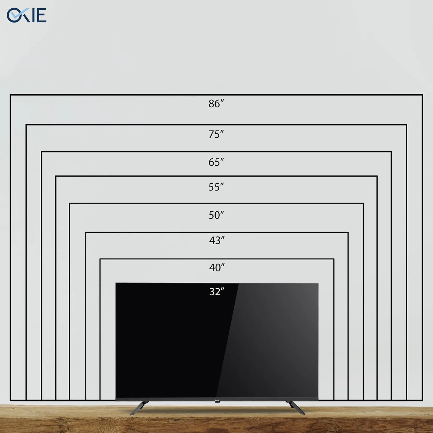 Okie TV 82 cm (32 Inch) HD Smart LED TV BCDH-32AB (Black)