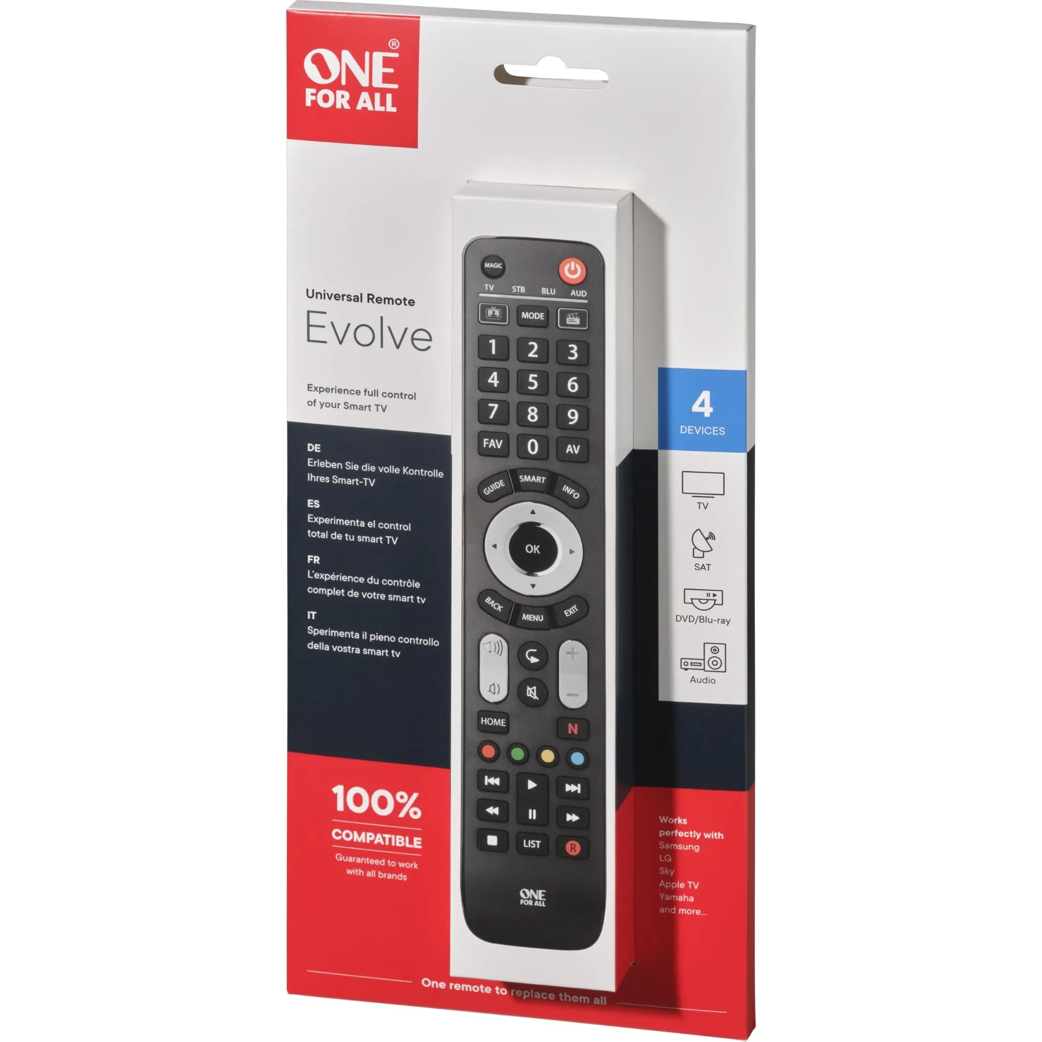 One For All Evolve 4 Device Universal Remote