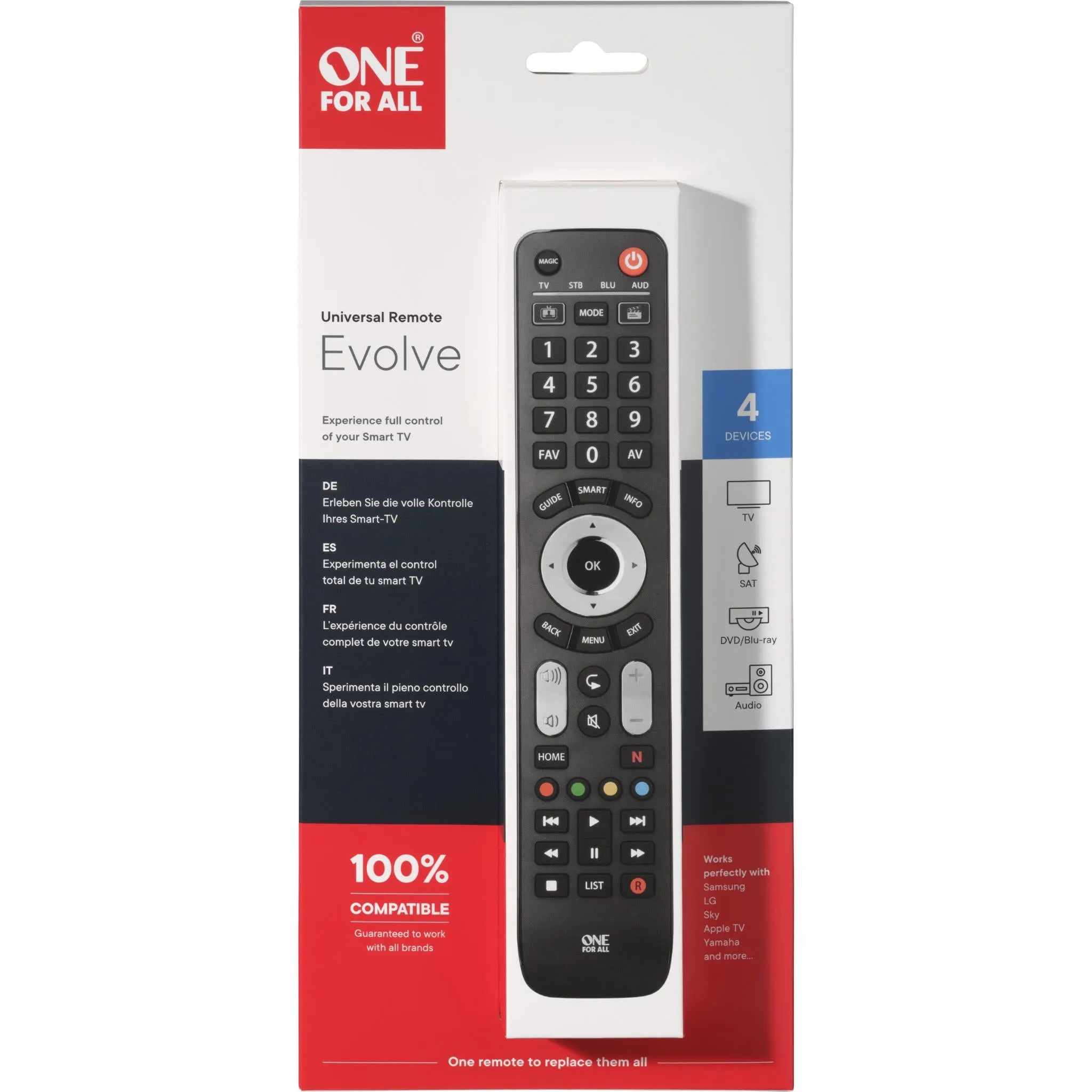 One For All Evolve 4 Device Universal Remote