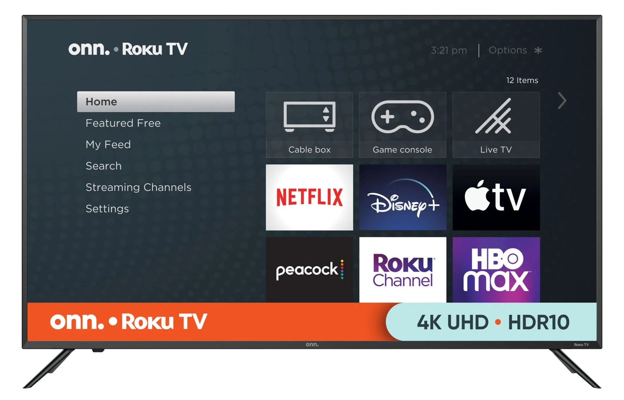 onn. 50" Class 4K (2160P) Roku Smart LED TV (100012585)