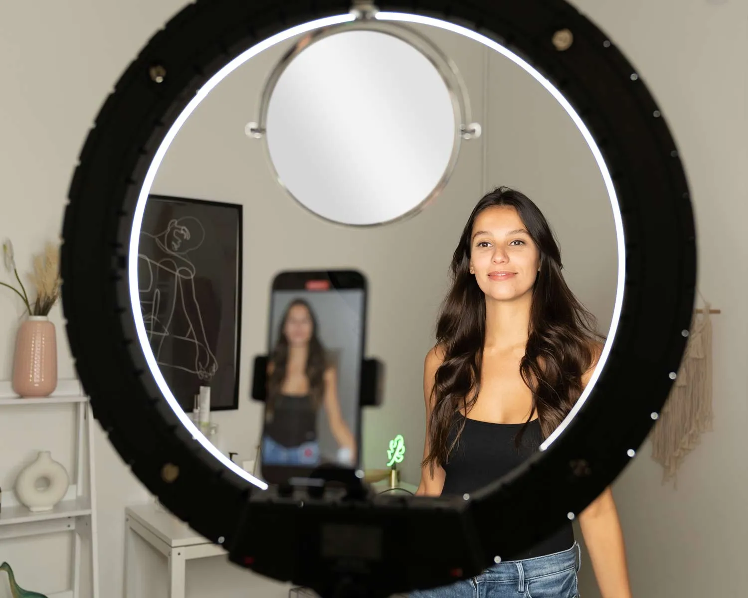 Premium Youtube Lighting  Platinum Pro II Ring Light and Crystal Luxe LED Lights Kit