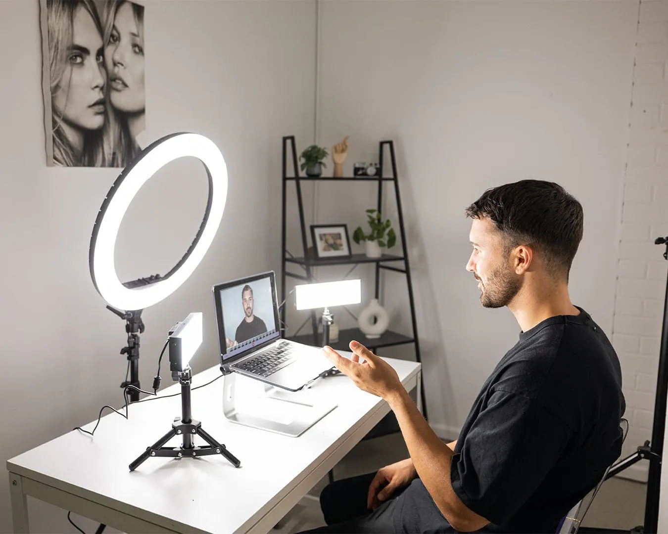 Premium Youtube Lighting  Platinum Pro II Ring Light and Crystal Luxe LED Lights Kit